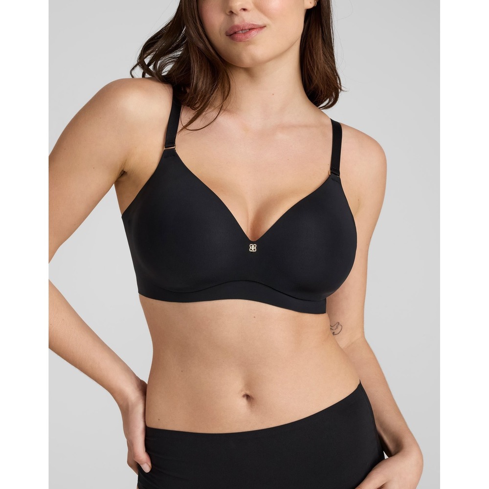 Honeylove Cloud Embrace Wireless Bra 44D Vamp Black New With Tags